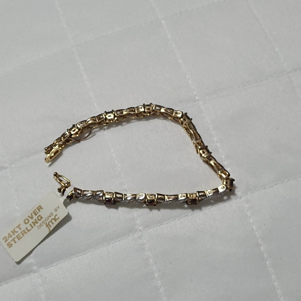 Fmc bracelets  24 KT Over Sterling